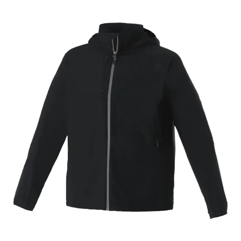 Custom Men's Lightweight Water Resistant Jacket with Hood - FLINT — view 3