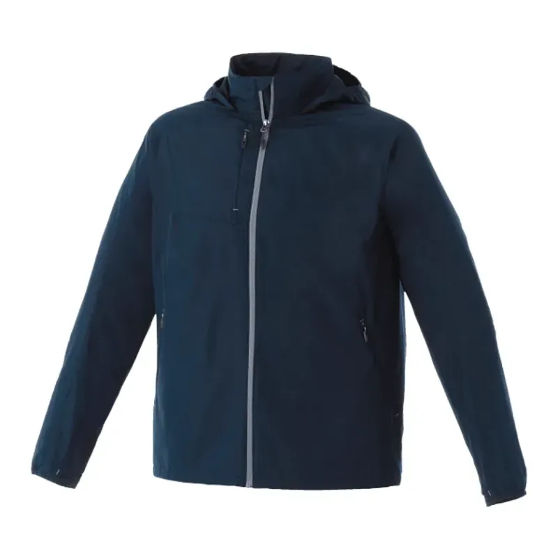 Custom Men's Lightweight Water Resistant Jacket with Hood - FLINT — view 30