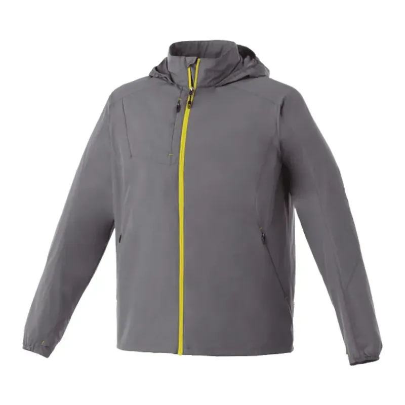Custom Men's Lightweight Water Resistant Jacket with Hood - FLINT — view 42