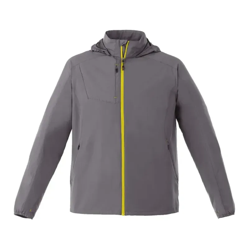 Custom Men's Lightweight Water Resistant Jacket with Hood - FLINT — view 44