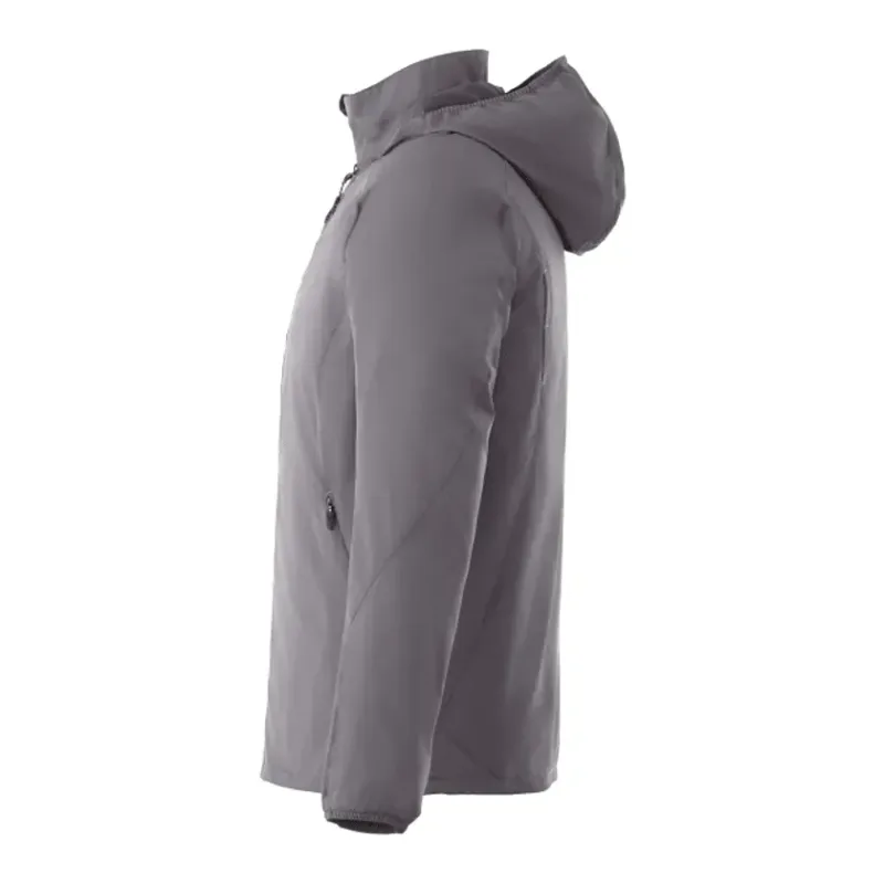 Custom Men's Lightweight Water Resistant Jacket with Hood - FLINT — view 45