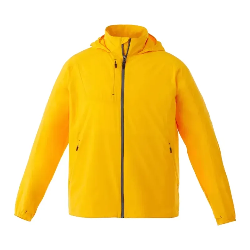 Custom Men's Lightweight Water Resistant Jacket with Hood - FLINT — view 6