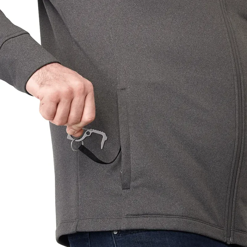 Personalized Men's Frazier Eco Knit Jacket with Removable No Contact Keychain — view 2