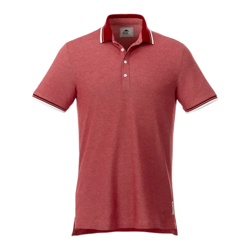 Custom Branded Roots73 Limestone Short Sleeve Polo for Men — view 10