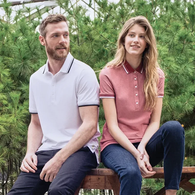 Custom Branded Roots73 Limestone Short Sleeve Polo for Men — view 5