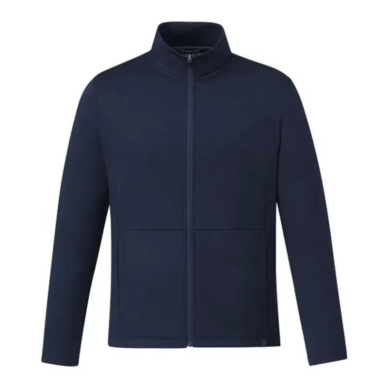 Customizable Eco Knit Full Zip Men's Jacket - MERRITT — view 10