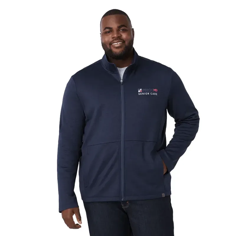 Customizable Eco Knit Full Zip Men's Jacket - MERRITT — view 13