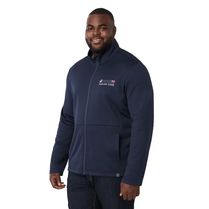 Customizable Eco Knit Full Zip Men's Jacket - MERRITT — view 14