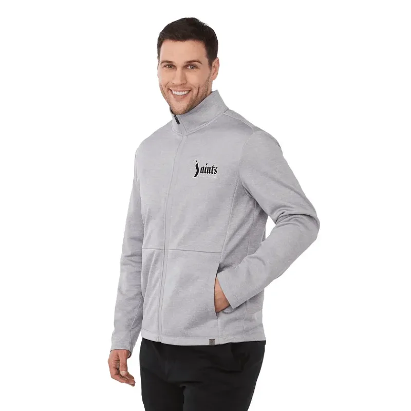 Customizable Eco Knit Full Zip Men's Jacket - MERRITT — view 30