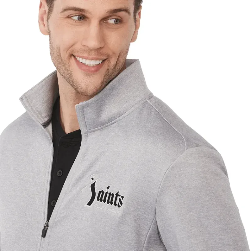 Customizable Eco Knit Full Zip Men's Jacket - MERRITT — view 31