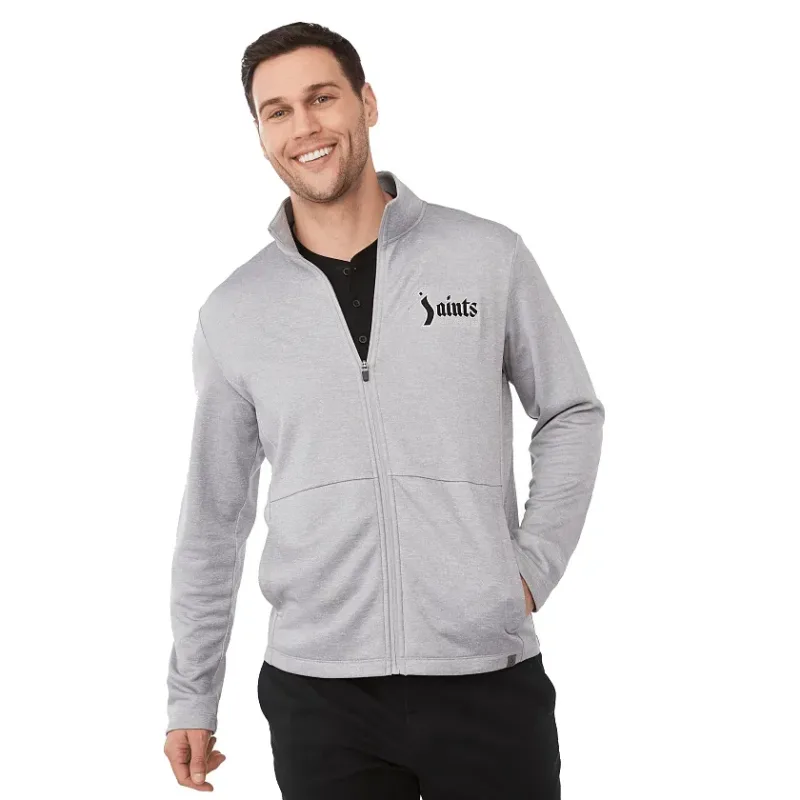 Customizable Eco Knit Full Zip Men's Jacket - MERRITT — view 32