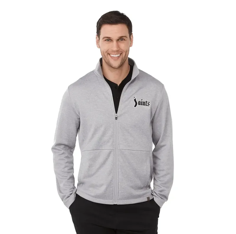 Customizable Eco Knit Full Zip Men's Jacket - MERRITT — view 33