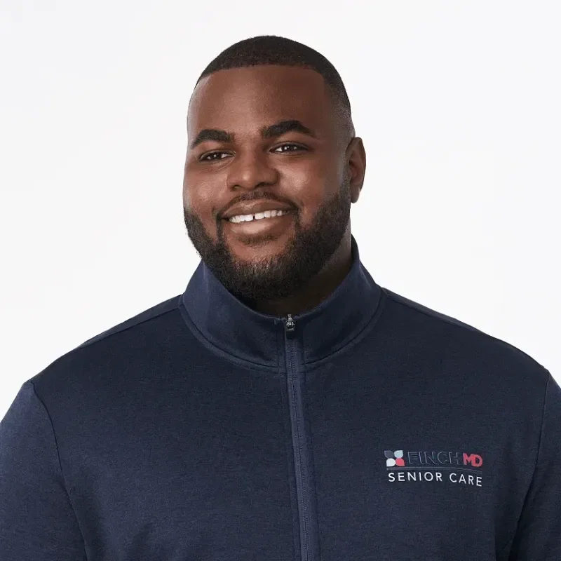 Customizable Eco Knit Full Zip Men's Jacket - MERRITT — view 5