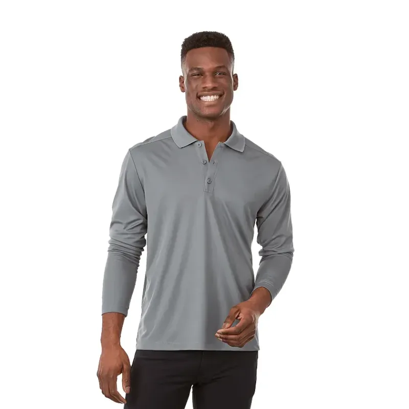 Custom Branded MORI Long Sleeve Performance Polo for Men — view 21