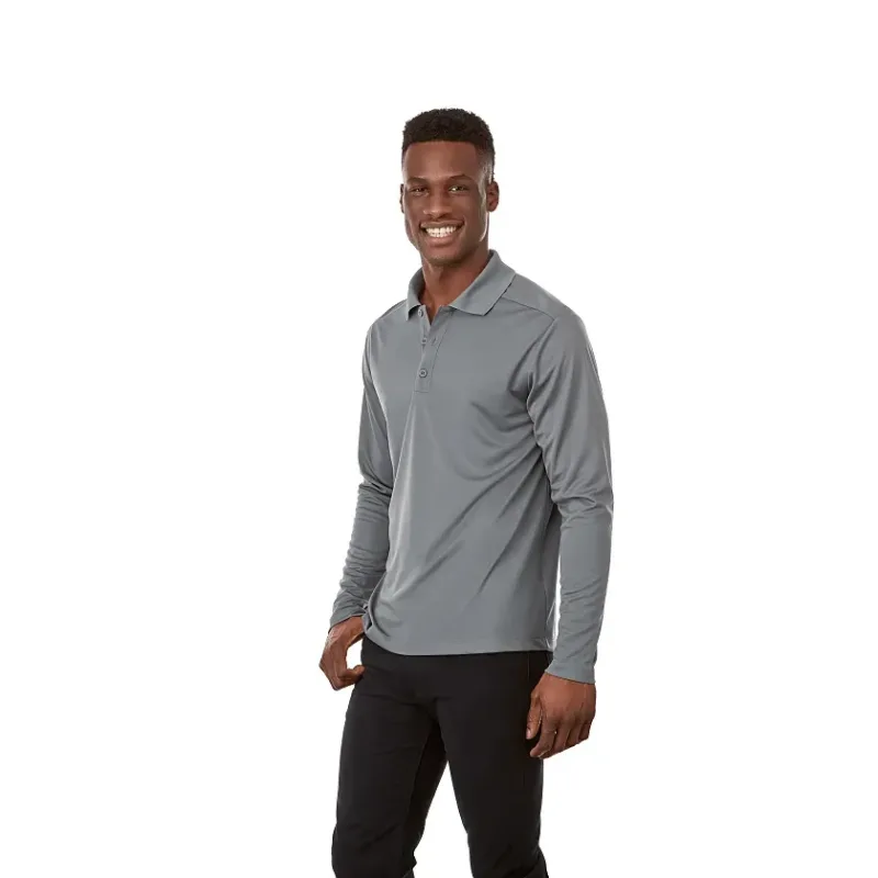 Custom Branded MORI Long Sleeve Performance Polo for Men — view 25