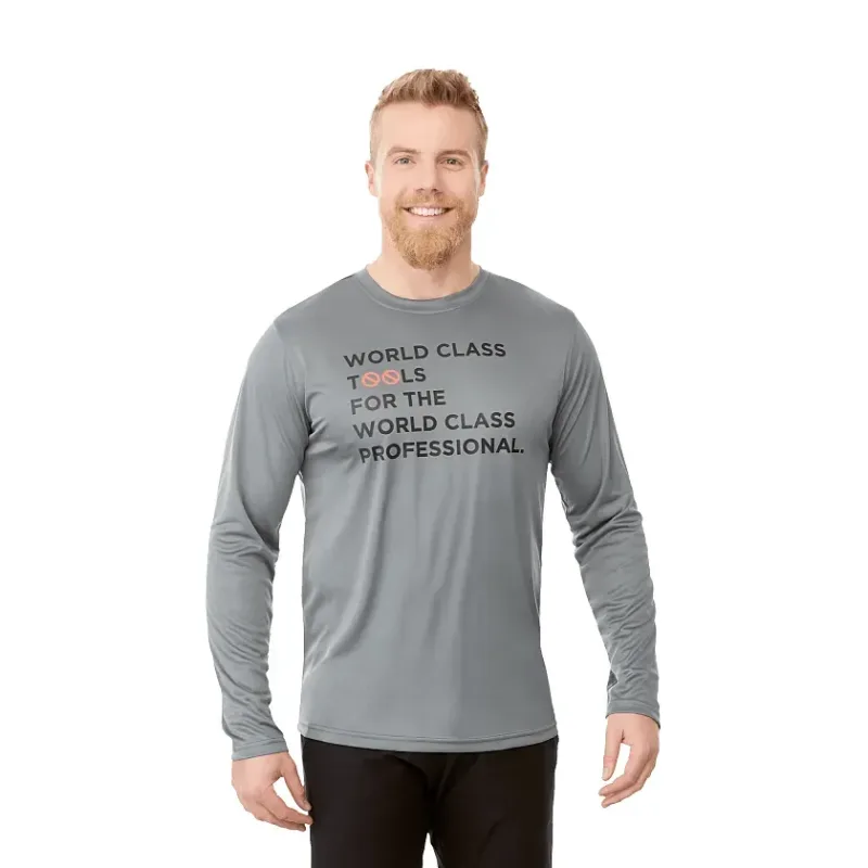 Custom Branded Men's Long Sleeve Performance Tech Tee - PARIMA — view 22