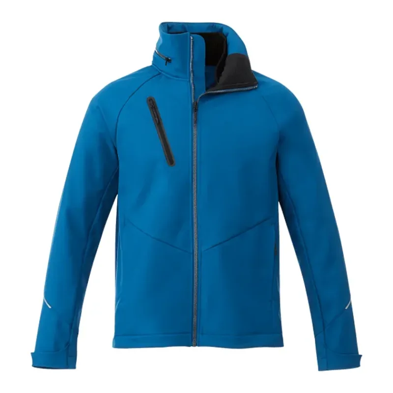 Branded Peyto Waterproof Softshell Jacket with Roll-Away Hood for Men — view 3