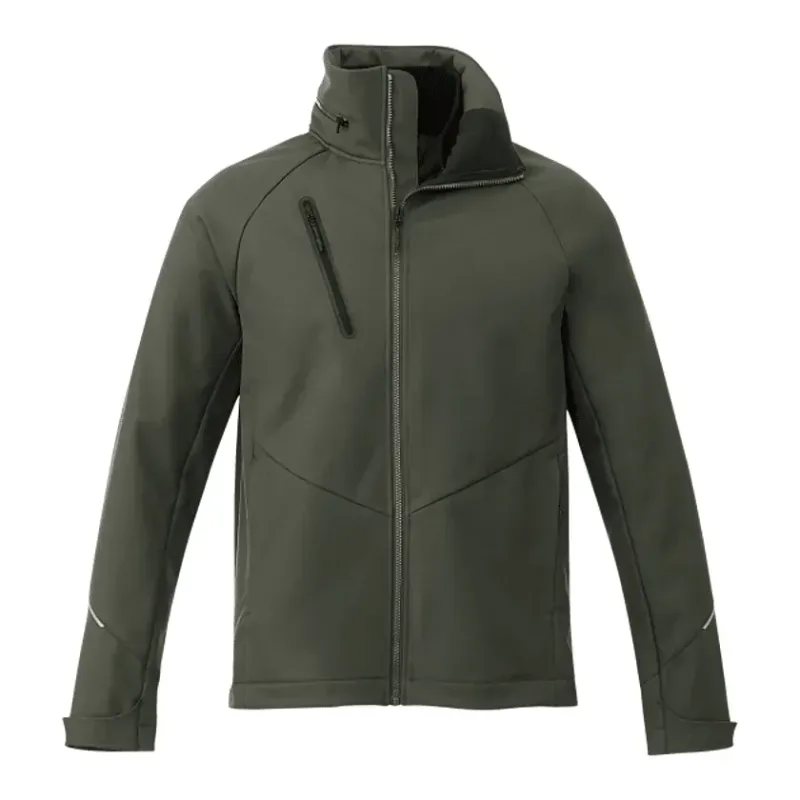 Branded Peyto Waterproof Softshell Jacket with Roll-Away Hood for Men — view 9