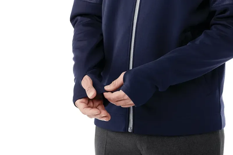 Custom Senger Knit Full Zip Performance Jacket with Thumb Holes — view 12