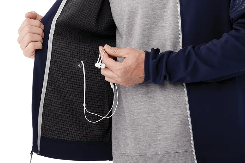 Custom Senger Knit Full Zip Performance Jacket with Thumb Holes — view 13
