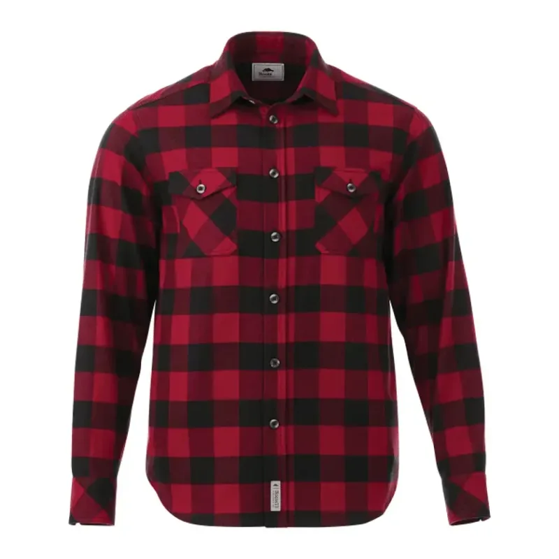 Custom Branded Roots73 Men's Long Sleeve Flannel Shirt — view 8