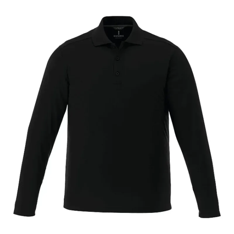 Branded Men's MORI Long Sleeve Performance Polo — view 2
