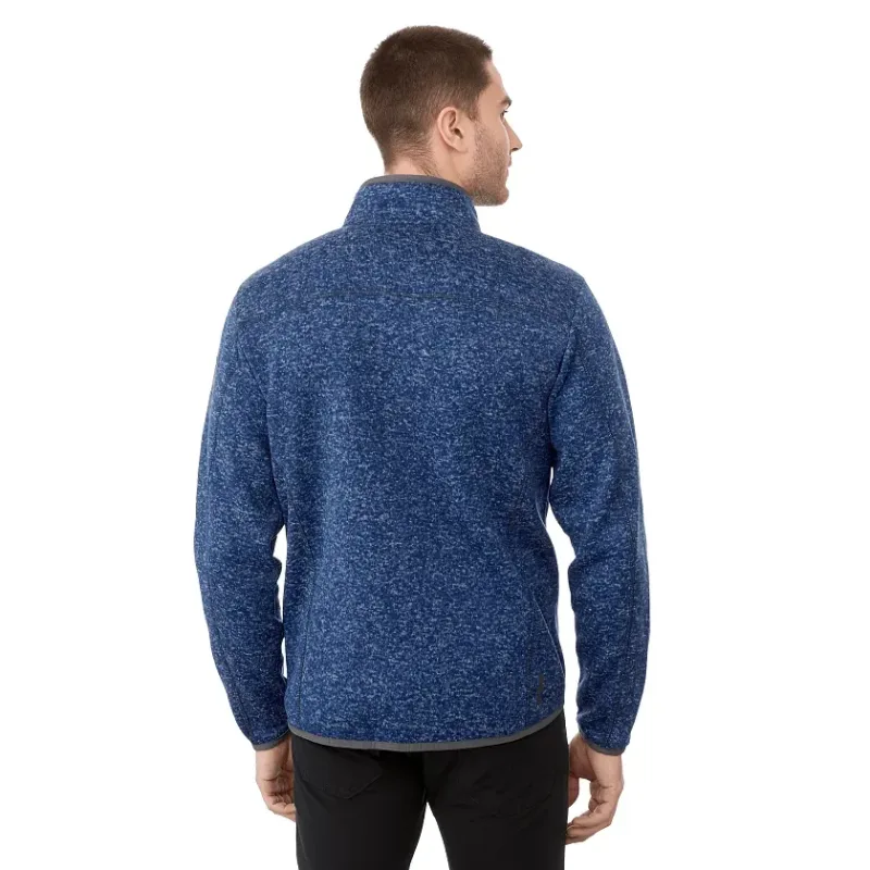 Custom Men's TREMBLANT Full Zip Sweater Knit Jacket with Thumb Holes — view 11