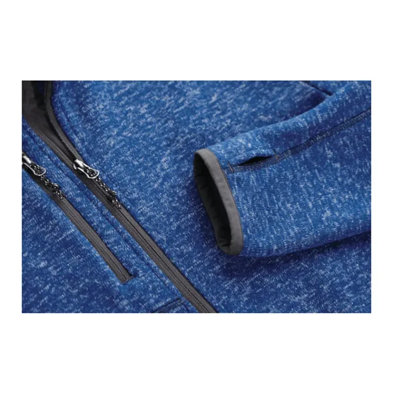 Custom Men's TREMBLANT Full Zip Sweater Knit Jacket with Thumb Holes — view 13