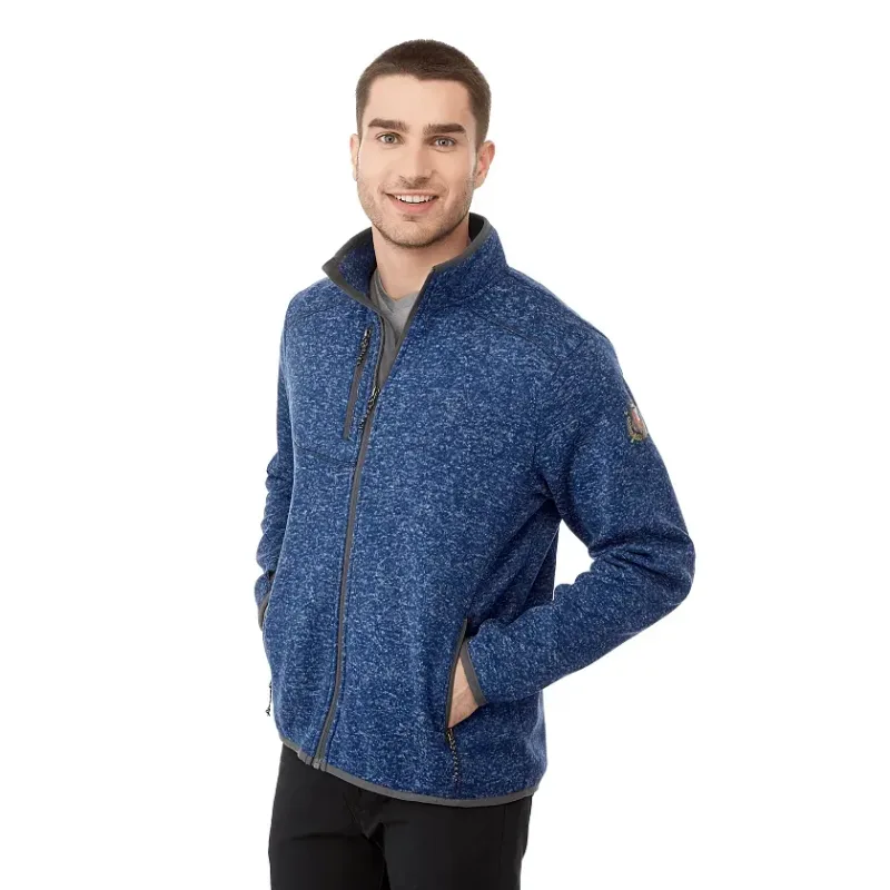 Custom Men's TREMBLANT Full Zip Sweater Knit Jacket with Thumb Holes — view 14