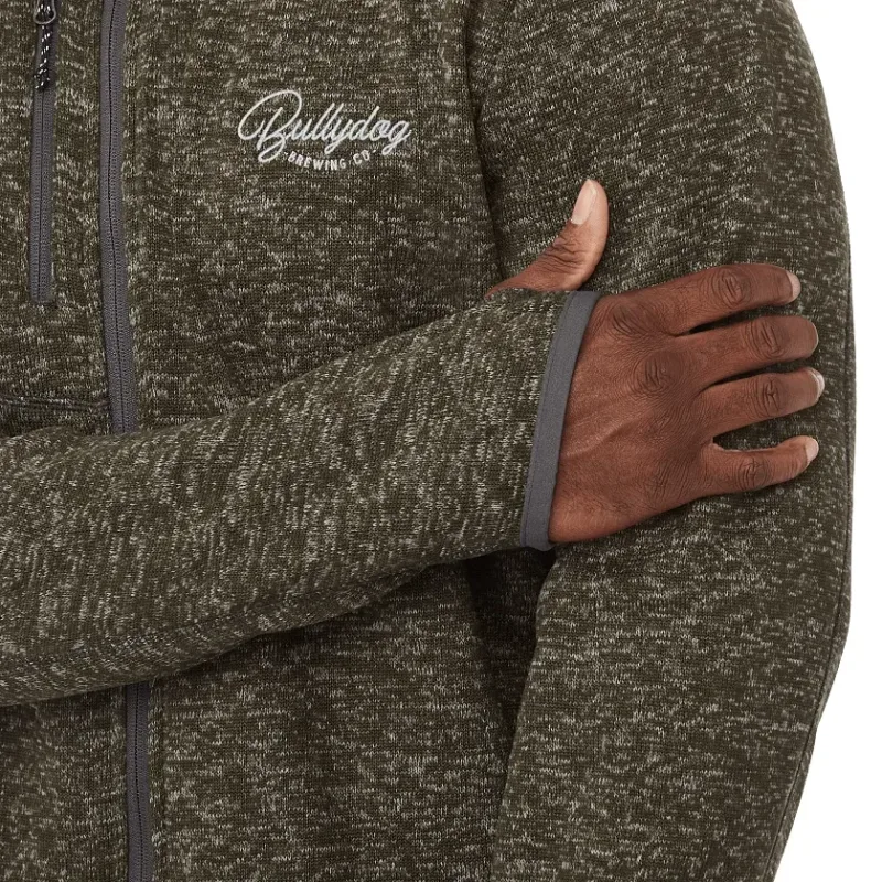 Custom Men's TREMBLANT Full Zip Sweater Knit Jacket with Thumb Holes — view 21