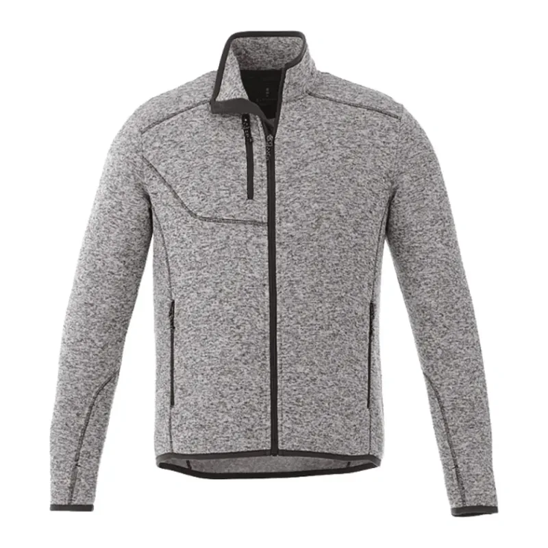 Custom Men's TREMBLANT Full Zip Sweater Knit Jacket with Thumb Holes — view 27