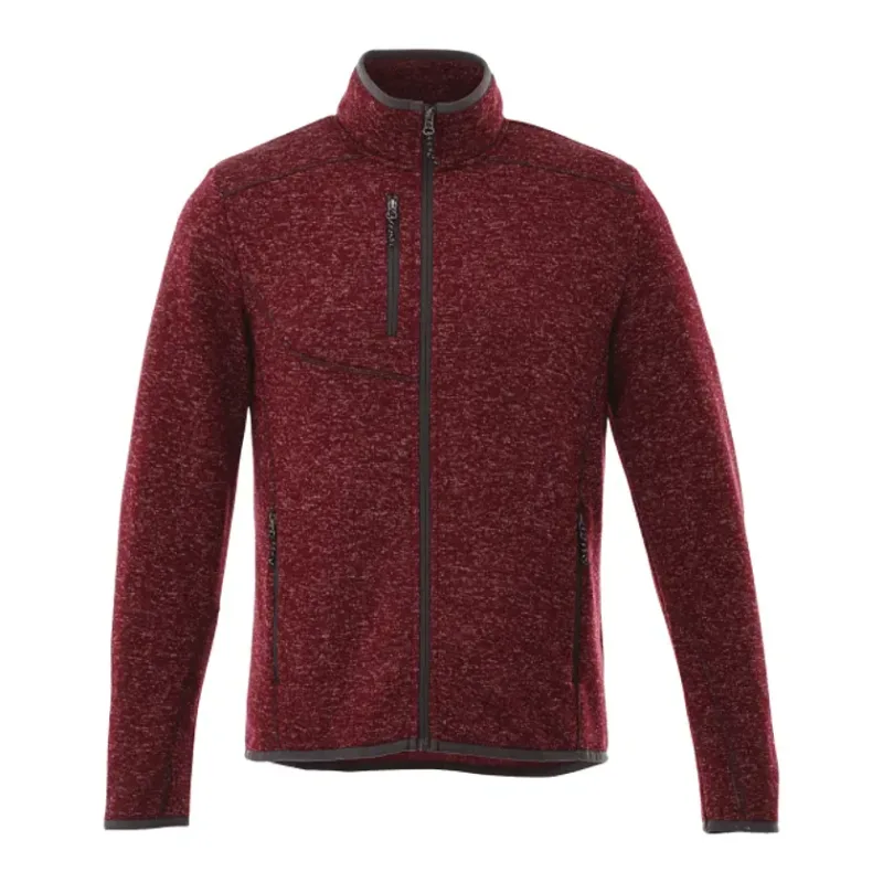 Custom Men's TREMBLANT Full Zip Sweater Knit Jacket with Thumb Holes — view 5