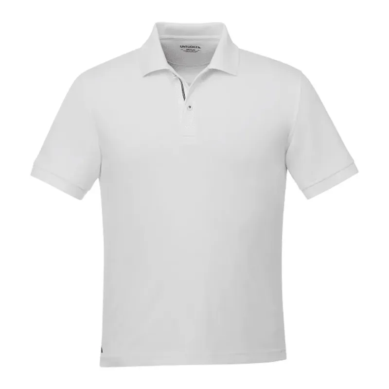 Custom UNTUCKit Damaschino Wrinkle-Free Short Sleeve Polo for Men — view 3