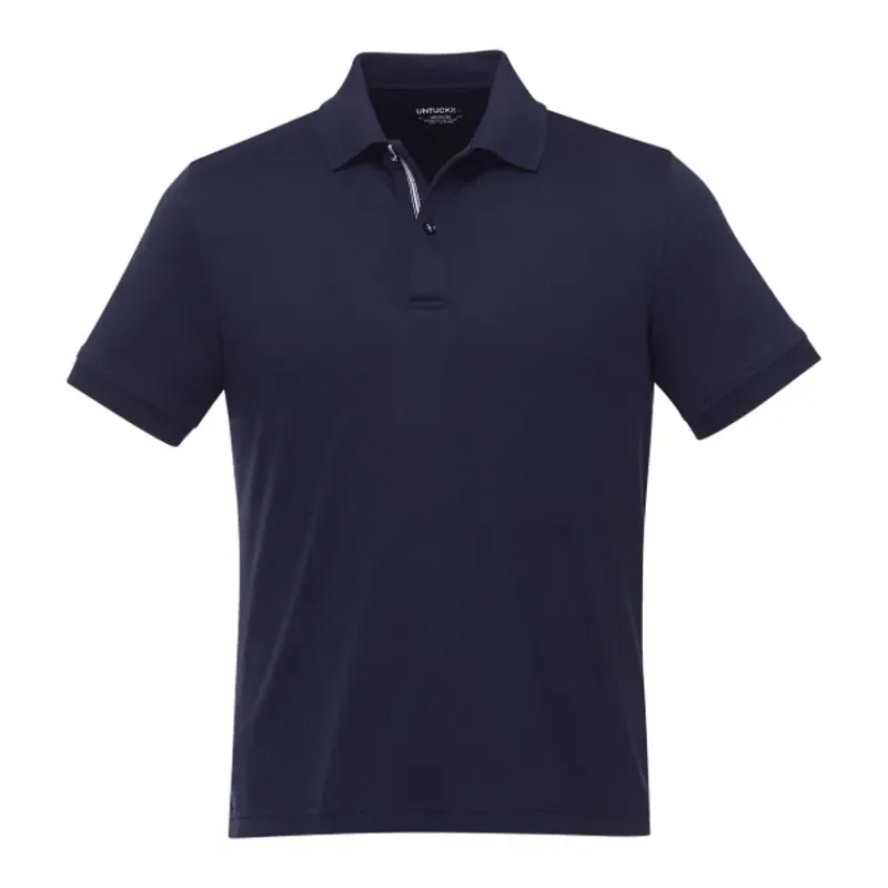 Custom UNTUCKit Damaschino Wrinkle-Free Short Sleeve Polo for Men — view 6