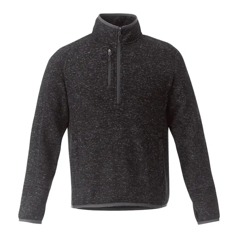 Custom Branded Men's Half Zip Sweater Knit Pullover Jacket