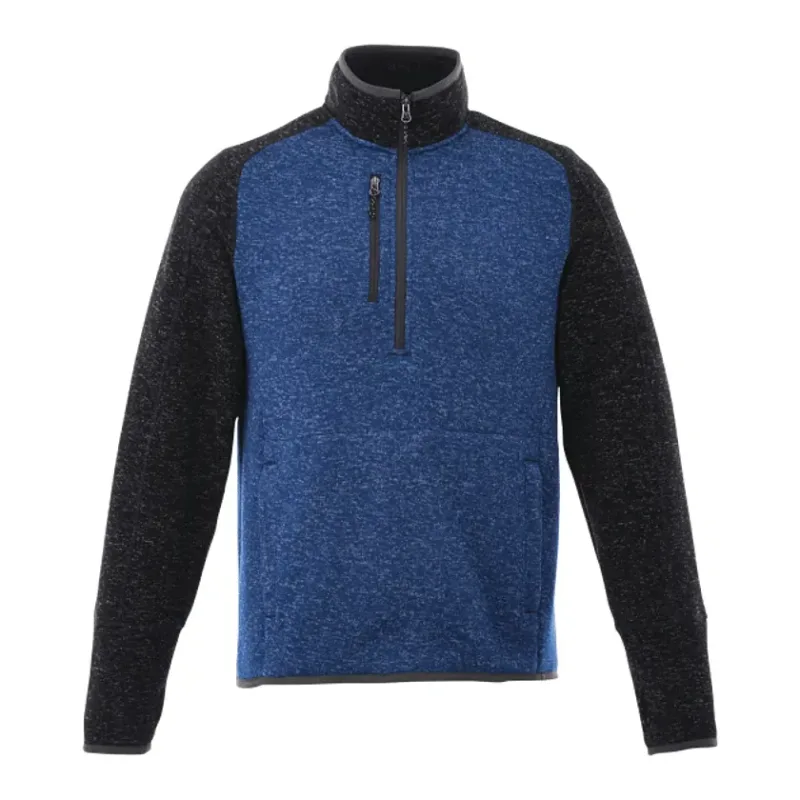 Custom Branded Men's Half Zip Sweater Knit Pullover Jacket — view 11