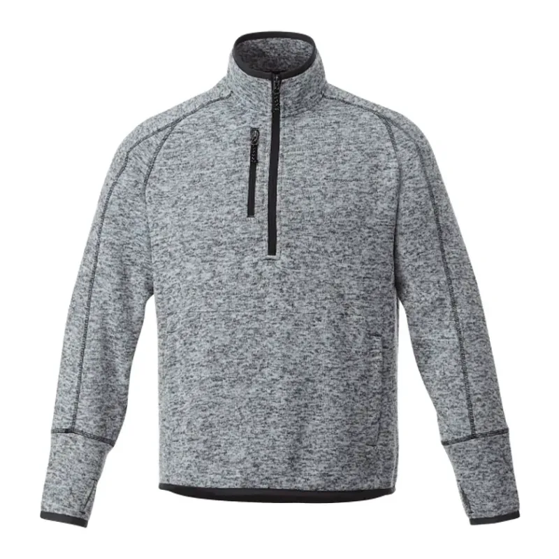 Custom Branded Men's Half Zip Sweater Knit Pullover Jacket — view 19