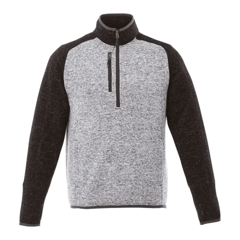 Custom Branded Men's Half Zip Sweater Knit Pullover Jacket — view 21