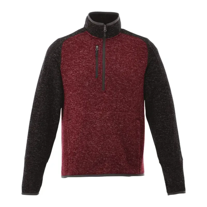 Custom Branded Men's Half Zip Sweater Knit Pullover Jacket — view 8