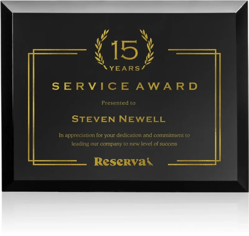 Customizable Merano Achievement Plaque (Gold & Silver) — view 12