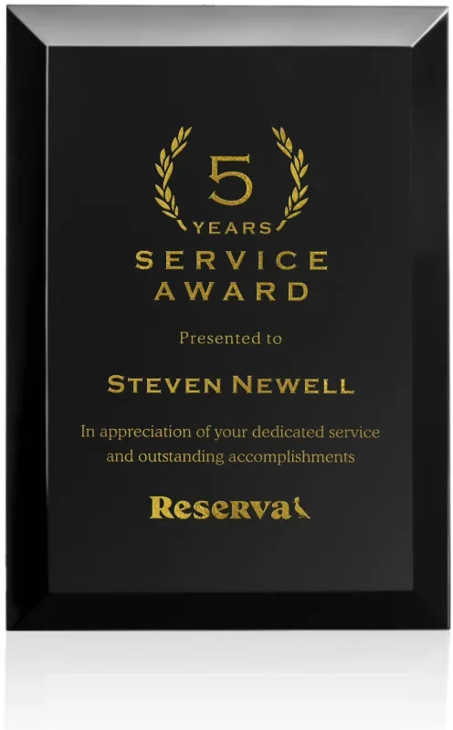 Customizable Merano Achievement Plaque (Gold & Silver) — view 2