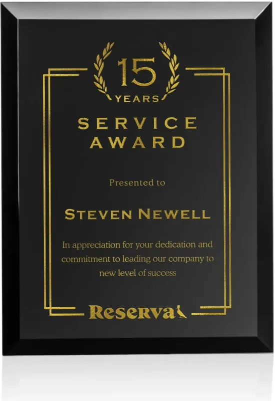 Customizable Merano Achievement Plaque (Gold & Silver) — view 4