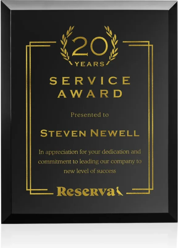 Customizable Merano Achievement Plaque (Gold & Silver) — view 5