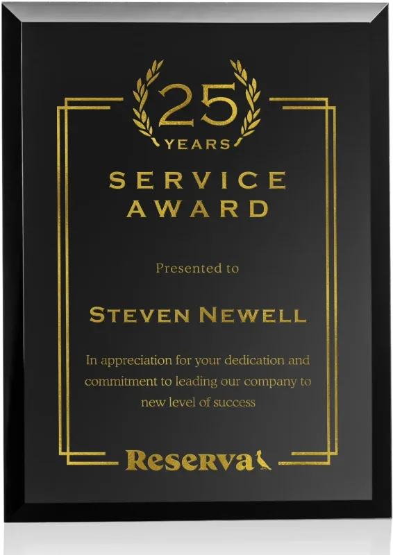 Customizable Merano Achievement Plaque (Gold & Silver) — view 6