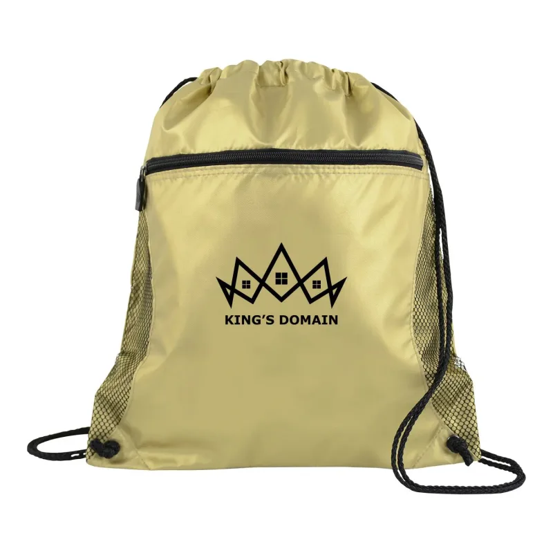 Mesh Pocket Drawcord Bag — view 2