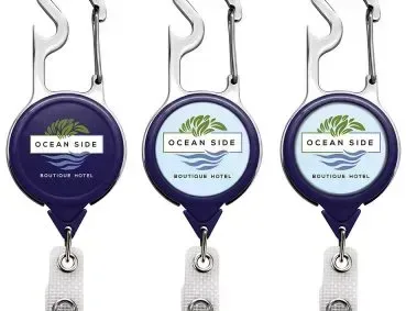 Metal Carabiner Bottle Opener Badge Holder Reel — view 5