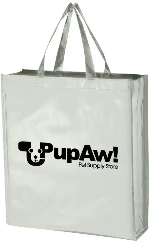 Metallic Non-Woven Shopper Tote Bag