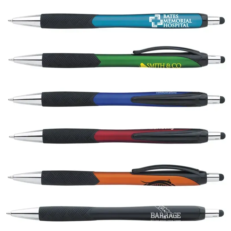 Custom Metallic Pattern Grip Stylus Pen