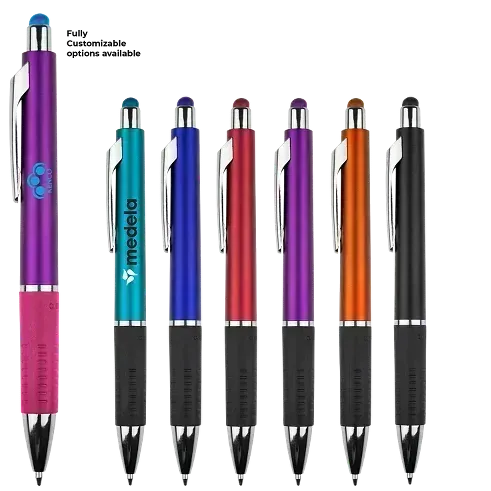 Branded Metallic Stylus Gripper Pen