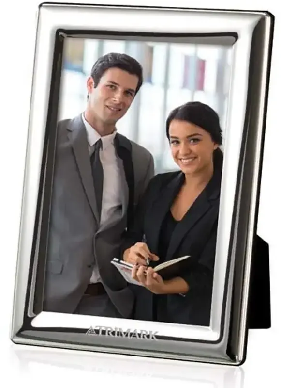 Polished Chrome Customizable Metro-Framed Promotion Stand